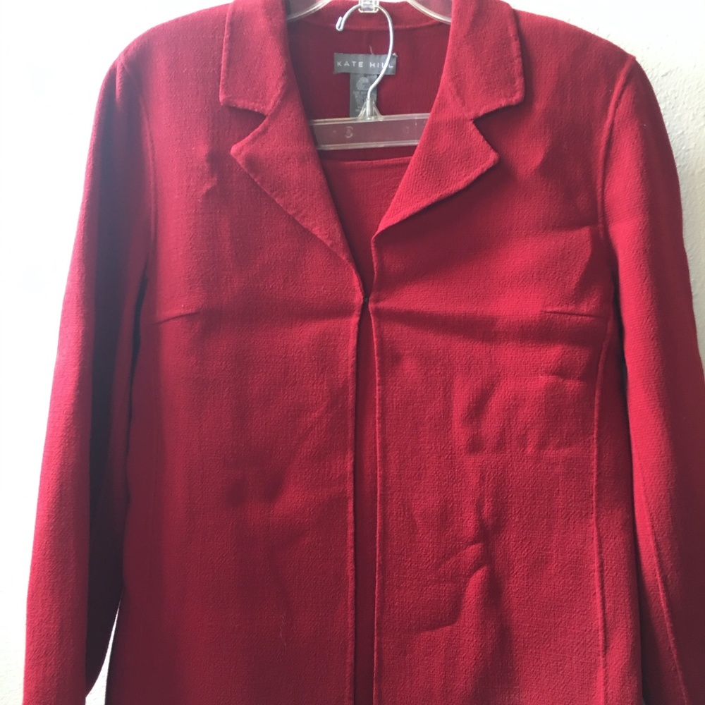 Red Size 10 Pure Wool Suit